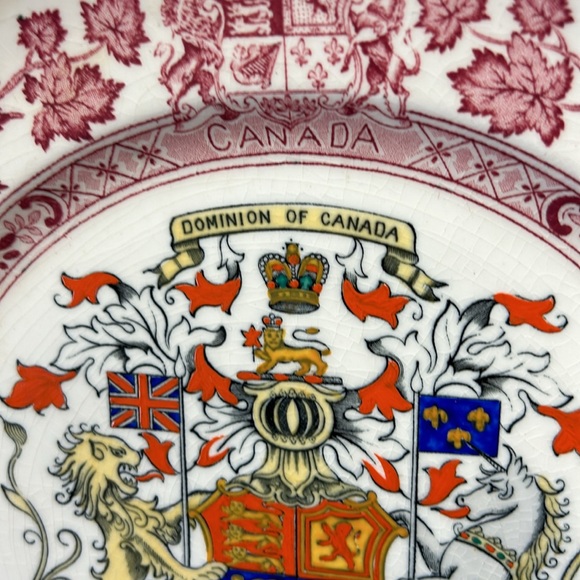 Vintage “Dominion Of Canada “ MASONS “Patent Ironstone Chine” 10.5” plate - Picture 7 of 8